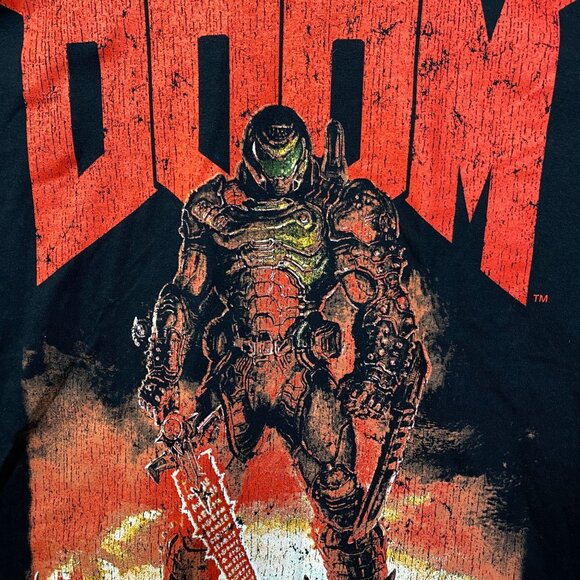 Doom Eternal Doom Slayer Cover Art Retro Game T-Shirt Large - Picture 4 of 5